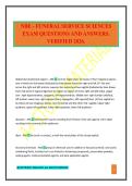 NBE - FUNERAL SERVICE SCIENCES EXAM QUESTIONS AND ANSWERS&period; VERIFIED 2026&period;