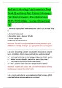 Pediatric Nursing Fundamentals Test  Bank Questions And Correct Answers  &lpar;Verified Answers&rpar; Plus Rationales  2025&sol;2026 Q&A &vert; Instant Download  Pdf 