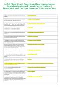 ACLS Final Test &vert; American Heart Association  Standards Aligned &vert; 2026&sol;2027 Update &vert;  Questions and Correct Answers &vert; 100 out of 100