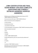 LVMH CERTIFICATION AND FINAL EXAM NEWES&period;&period;&period;ETAILED ANSWERS &lpar;VERIFIED ANSWERS&rpar;