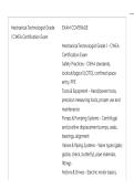 Mechanical Technologist Grade 1 CWEA Certification EXAM ACTUAL EXAM ALL QUESTIONS AND CORRECT ANSWERS LATEST UPDATE THIS YEAR-JUST RELEASED&period;pdf