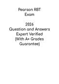 Pearson RBT Exam Study Guide 2026 &vert; Practice Questions & Task List Review