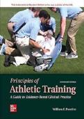 Test Bank for Principles of Athletic Training&colon; A Guide to Evidence-Based Clinical Practice 16th Edition by William Prentice &vert;&vert;ISBN&colon;9781259824005