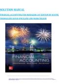 SOLUTION MANUAL Financial Accounting for Managers 1st Edition by Wayne Thomas&comma; David Spiceland & Mark Nelson &ndash; Complete Solutions