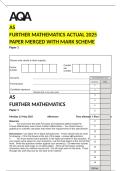 AQA AS LEVEL FURTHER MATHS  2025 PAPER PACK MERGED WTH MARKING SCHEMES &lpar; INCLUDES PP 1F&comma; PP1H&comma; PP2F&comma;PP2H &rpar;