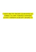 CANFIT PRO FIS THEORY EXAM WITH ALL CORRECT & 100&percnt; VERIFIED ANSWERS &vert;LATEST VERSION &vert;ALREADY GRADED A&plus;