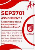 SEP3701 ASSIGNMENT 1 SEMESTER 1 2026 ANSWERS & REFERENCES &lpar;DUE DATE 7 APRIL 2026&rpar;