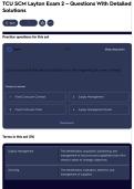 TCU SCM Layton Exam 2 &ndash; Questions With Detailed Solutions
