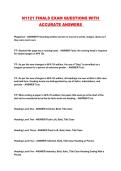 N1121 FINALS EXAM QUESTIONS WITH ACCURATE ANSWERS 