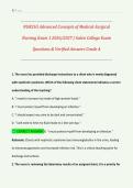NUR265 Advanced Concepts of Medical-Surgical  Nursing Exam 1 2026&sol;2027 &vert; Galen College Exam  Questions & Verified Answers Grade A 