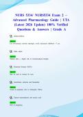 NURS 5334&sol; NURS5334 Exam 2 &ndash; Advanced Pharmacology Guide &vert; UTA &lpar;Latest 2026 Update&rpar; 100&percnt; Verified Questions & Answers &vert; Grade A
