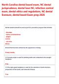 North Carolina dental board exam&comma; NC dental  jurisprudence&comma; dental laws NC&comma; infection control  exam&comma; dental ethics and regulations&comma; NC dental  licensure&comma; dental board Exam prep 2026  