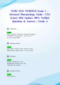 NURS 5334&sol; NURS5334 Exam 1 &ndash; Advanced Pharmacology Guide &vert; UTA &lpar;Latest 2026 Update&rpar; 100&percnt; Verified Questions & Answers &vert; Grade A