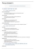 Samenvatting focus breed 1