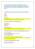 TEXAS PESTICIDE APPLICATOR GENERAL EXAM &vert;  QUESTIONS AND ANSWERS &vert; VERIFIED ANSWERS PLUS  RATIONALES &vert; EXAM ALREADY GRADED A&plus; &vert; LATEST  EXAM 