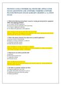 PENNSYLVANIA COMMERCIAL PESTICIDE APPLICATOR  EXAM &vert; QUESTIONS AND ANSWERS &vert; VERIFIED ANSWERS  PLUS RATIONALES &vert; EXAM ALREADY GRADED A&plus; &vert; LATEST  EXAM 