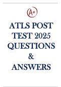 ATLS POST TEST 2025 QUESTIONS & ANSWERS