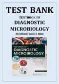Test Bank For Textbook of Diagnostic Microbiology 6th Edition by Connie R&period; Mahon & Donald C&period; Lehman ISBN 9780323482189 Chapters &lpar;1 to 41&rpar;