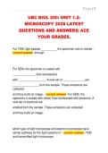 UBC BIOL 200&colon; UNIT 1&period;2&colon;  MICROSCOPY 2026 LATEST  QUESTIONS AND ANSWERS&vert; ACE  YOUR GRADES&period;