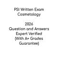 PSI Written Cosmetology Exam 2026 &vert; Study Guide & Practice Questions
