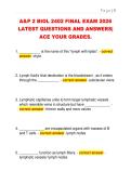 A&P 2 BIOL 2402 FINAL EXAM 2026  LATEST QUESTIONS AND ANSWERS&vert;  ACE YOUR GRADES&period;