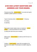 A100 2026 LATEST QUESTIONS AND  ANSWERS&vert; ACE YOUR GRADES&period; 