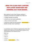 ABSA 4TH CLASS PART A REVIEW  2026 LATEST QUESTIONS AND  ANSWERS&vert; ACE YOUR GRADES&period; 