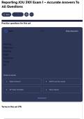 Reporting JOU 3101 Exam 1 &ndash; Accurate Answers To All Questions