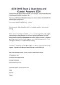 SCM 3005 Exam 2 Questions and Correct Answers 2026