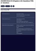 JOU3101 EXAM III &lpar;Chapters 6-8&rpar; &colon;Questions With A&plus; Solutions