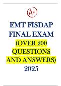 EMT FISDAP FINAL EXAM &lpar;OVER 200 QUESTIONS AND ANSWERS&rpar; 2025