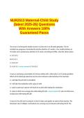 NUR2513 Maternal-Child Study -latest 2025-26- Questions With Answers 100&percnt;Guaranteed Pass