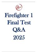 Firefighter 1 Final Test Q&A 2025