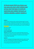 ATI Mental Health CMS Proctor Retake exam  2023&comma;2024&comma;2025&comma;2025 LATEST VERSION 2026  ACTUAL EXAM TEST BANK 70 COMPLETE  QUESTIONS AND CORRECT DETAILED and  VERIFIED ANSWERS&period; ALREADY GRADED A&plus;