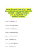 CHEM 134 FINAL EXAM STUDY GUIDE  2026&sol;2027 COMPLETE QUESTIONS WITH  VERIFIED CORRECT ANSWERS &vert;&vert;  100&percnt; GUARANTEED PASS  <NEWEST VERSION> 
