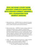PSYC 365 EXAM 2 STUDY GUIDE  2026&sol;2027 COMPLETE QUESTIONS  WITH VERIFIED CORRECT ANSWERS &vert;&vert;  100&percnt; GUARANTEED PASS  <NEWEST VERSION> 