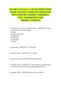 PN 4003 Variations in Health EXAM STUDY  GUIDE 2026&sol;2027 COMPLETE QUESTIONS  WITH VERIFIED CORRECT ANSWERS &vert;&vert;  100&percnt; GUARANTEED PASS  <NEWEST VERSION> 