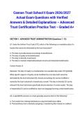 Cannon Trust School II Exam 2026&sol;2027&colon; Actual Exam Questions with Verified Answers & Detailed Explanations &ndash; Advanced Trust Certification Practice Test &ndash; Graded A&plus;