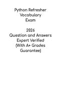 Python Refresher Vocabulary 2026 &vert; Quick Review Terms & Definitions Guide