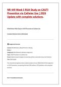 NR 449 Week 5 RUA Study on CAUTI  Prevention via Catheter Use &vert; 2026  Update with complete solutions&period; 