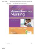 TEST BANK FOR Davis Advantage for Maternal-Newborn Nursing&colon; Critical Components of Nursing Care Fourth Edition by Roberta Durham&comma; Linda Chapman ISBN&colon;978-1719645737 COMPLETE GUIDE ALL CHAPTERS COVERED 100&percnt; VERIFIED A&plus; GRADE ASSURED&excl;&excl;&excl;&excl;&excl; NEW LATEST UPDATE&excl;&excl;