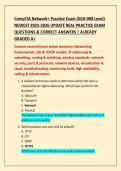 CompTIA Network&plus; Practice Exam &lpar;N10-008 Level&rpar; NEWEST 2025-2026 UPDATE REAL PRACTICE EXAM  QUESTIONS & CORRECT ANSWERS &vert; ALREADY  GRADED A&plus;