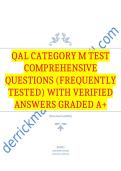 QAL category m test Comprehensive Questions &lpar;Frequently Tested&rpar; with Verified Answers Graded A&plus;