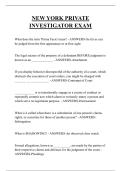 NEW YORK PRIVATE  INVESTIGATOR EXAM QUESTIONS AND ANSWERS 2026
