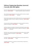 Software Engineering Questions Answered Correctly &lpar;Qs&rpar; 2026 update