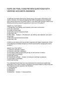 NURS 326 FINAL EXAM REVIEW QUESTIONS WITH VERIFIED ACCURATE ANSWERS