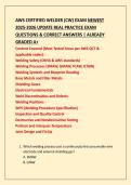 AWS CERTIFIED WELDER &lpar;CW&rpar; EXAM NEWEST  2025-2026 UPDATE REAL PRACTICE EXAM  QUESTIONS & CORRECT ANSWERS &vert; ALREADY  GRADED A&plus;