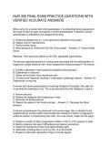 NUR 326 FINAL EXAM PRACTICE QUESTIONS WITH VERIFIED ACCURATE ANSWERS