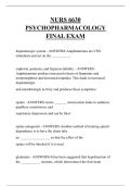 NURS 6630  PSYCHOPHARMACOLOGY  FINAL EXAM  QUESTIONS AND ANSWERS 2026