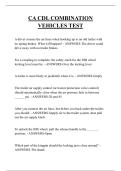 CA CDL COMBINATION  VEHICLES TEST QUESTIONS AND ANSWERS 2026